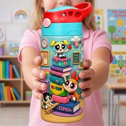 Lovely Adventure Back To School 12oz Colorful Kid Tumbler - Personalized Gifts For Kids – view 3