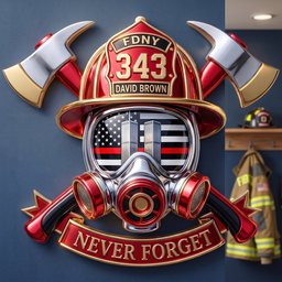 Never Forget Cut Metal Sign - Personalized Gifts For Firefighter – view 2