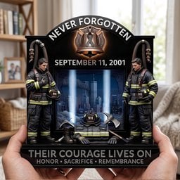Memorial Acrylic Plaque - Personalized Gifts For Firefighters – view 3
