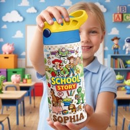 School Adventure Colorful Kid Tumbler Personalized Back To School Gifts – view 3