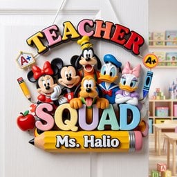 Teacher Squad Acrylic Sign - Personalized Back To School Gifts