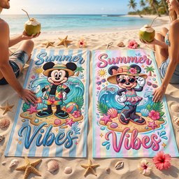 Summer Vibes Beach Towel - Personalized Gifts Beach Lovers