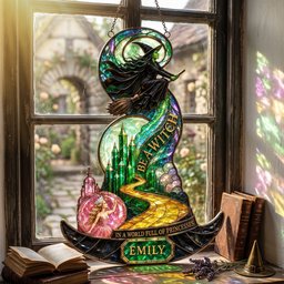 Whimsical Friendship Suncatcher - Personalized Gifts For Fans Suncatcher Ornament – view 2