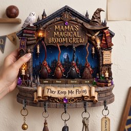 Mama's Broom Crew Acrylic Key Hanger - Personalized Gifts For Mother – view 2