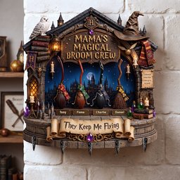 Mama's Broom Crew Acrylic Key Hanger - Personalized Gifts For Mother – view 3