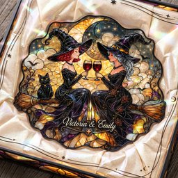 Witch Bestie Suncatcher Ornament Personalized Gifts For Friends – view 3