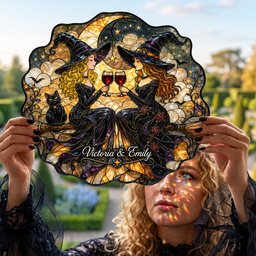 Witch Bestie Suncatcher Ornament Personalized Gifts For Friends – view 2