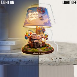 Adventure Is Better Together - Personalized Up Movie Couple Acrylic LED Night Light – view 3