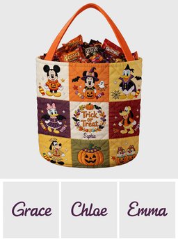 Halloween Bag - Personalized Mouse Canvas Bucket Bag – view 7