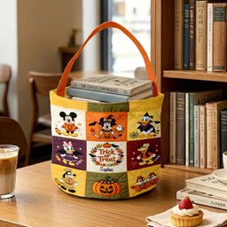 Halloween Bag - Personalized Mouse Canvas Bucket Bag – view 4