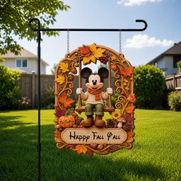 Happy Fall Y'all - Personalized Mouse Wood Sign With Stake – view 4