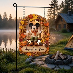 Happy Fall Y'all - Personalized Mouse Wood Sign With Stake – view 2