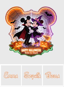 Happy Halloween Couple Gift - Personalized Mouse Neon LED Light Sign – view 8