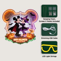 Happy Halloween Couple Gift - Personalized Mouse Neon LED Light Sign – view 6