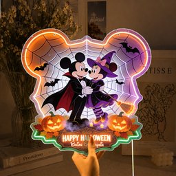 Happy Halloween Couple Gift - Personalized Mouse Neon LED Light Sign – view 4