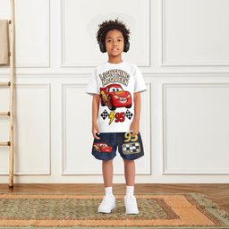 Little Racer Summer Adventure - Personalized Racing Lover Kid T-shirt & Shorts – view 6