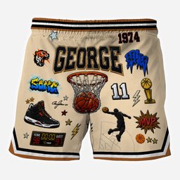 Love Playing Basketball - Personalized Basketball Men Shorts – view 3