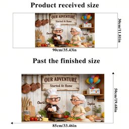 Old Couple Oil-Proof Backsplash Decal - Personalized Up Movie Couple Wall Decal – view 6