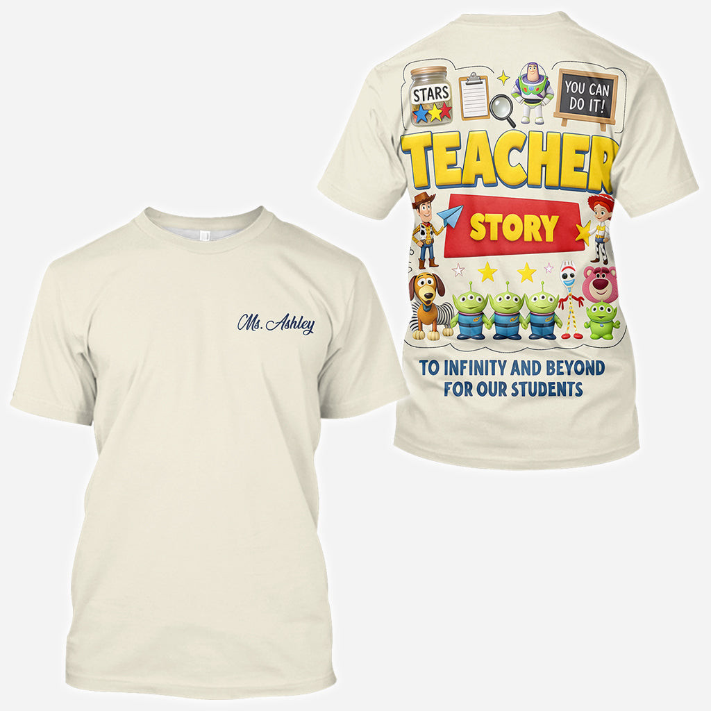 Teacher Story - Personalized Teacher All Over Shirt – view 8