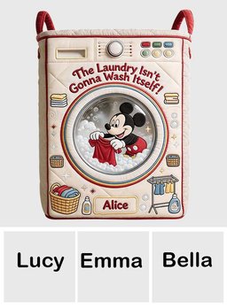 The Laundry Isn't Gonna Wash Itself - Personalized Mouse Storage Basket – view 8
