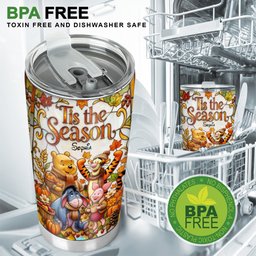 Tis The Season - Personalized Yellow Bear Tumbler – view 6