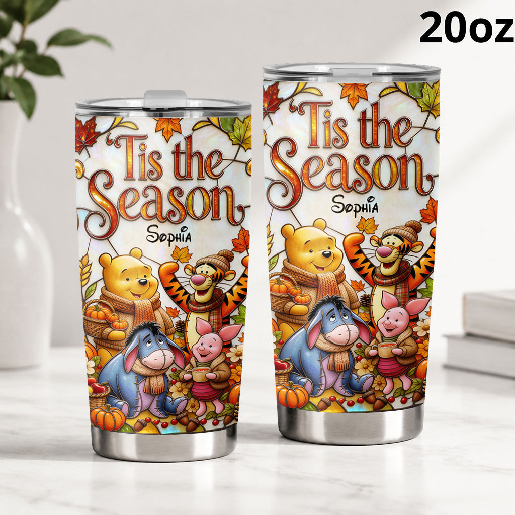 Tis The Season - Personalized Yellow Bear Tumbler – view 2