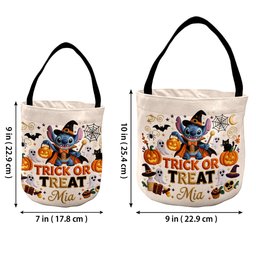 Trick Or Treat - Personalized Ohana Canvas Bucket Bag – view 6