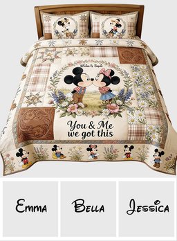 You & Me We Got This - Personalized Mouse Quilt Set – view 6