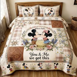 You & Me We Got This - Personalized Mouse Quilt Set