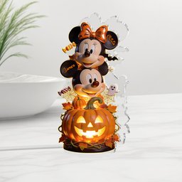 Happy Halloween Couple Gift - Personalized Mouse Acrylic LED Night Light – view 2