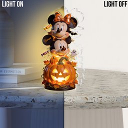 Happy Halloween Couple Gift - Personalized Mouse Acrylic LED Night Light – view 3