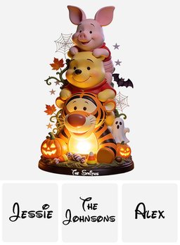 Happy Halloween - Personalized Yellow Bear Acrylic LED Night Light – view 6