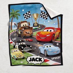 Kid Loves Cars - Personalized Racing Lover Blanket – view 4