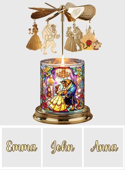 Tale As Old As Time - Personalized Beauty And The Beast Spinning Candle Holder – view 8