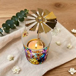 Tale As Old As Time - Personalized Beauty And The Beast Spinning Candle Holder – view 2