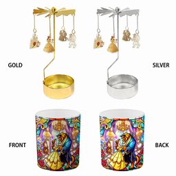 Tale As Old As Time - Personalized Beauty And The Beast Spinning Candle Holder – view 6
