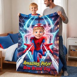 Amazing Hero Kid Blanket - Custom Photo Gifts For Fans Blanket – view 3
