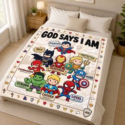 Faith Inspired Kids Blanket - Personalized Gifts For Christian Kids – view 2