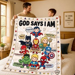 Faith Inspired Kids Blanket - Personalized Gifts For Christian Kids – view 3