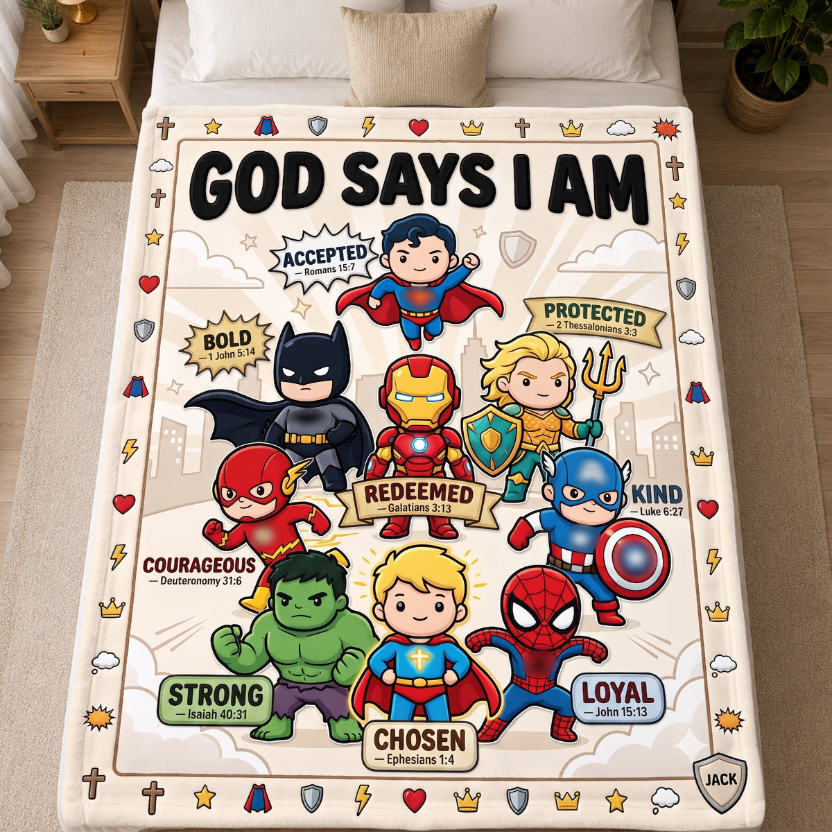 Faith Inspired Kids Blanket - Personalized Gifts For Christian Kids