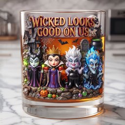 Halloween Fantasy Glass Mug - Personalized Gifts For Spooky Season Lovers