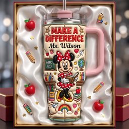 Kind Heart Teacher Tumbler With Handle, Personalized Gifts For Teachers – view 2