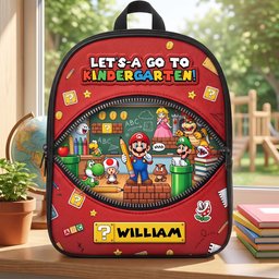 Retro Gaming Backpack - Personalized Gifts For Kids School Bag