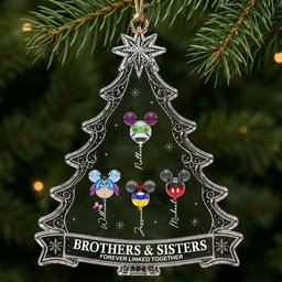 Our Family Bond Christmas Ornament - Personalized Gift For Brother & Sister