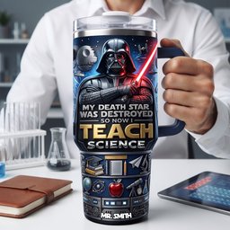 The Commander Teacher 40oz Tumbler With Handle-Personalized Gifts For Teachers – view 3