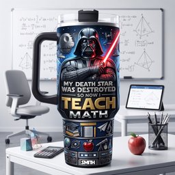 The Commander Teacher 40oz Tumbler With Handle-Personalized Gifts For Teachers – view 4
