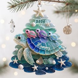Turtle Grandma Acrylic Ornament - Personalized Gifts For Christmas – view 4
