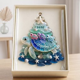 Turtle Grandma Acrylic Ornament - Personalized Gifts For Christmas – view 2