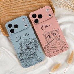 Custom Pet Portrait - Personalized Leather Phone Case – view 5