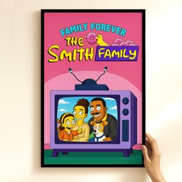 Family Forever Simpsonized Portrait - Personalized Photo Poster – view 6